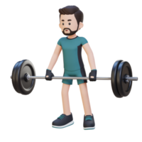 3D Sportsman Character Building Strength and Power with Deadlift Workout png