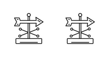 icono de vector de veleta de viento