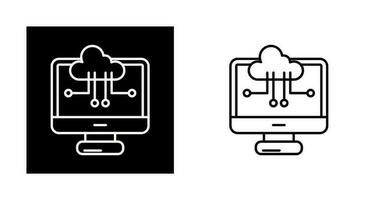 icono de vector de computación en la nube