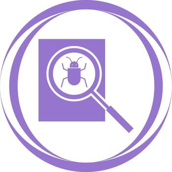 icono de vector de depuración