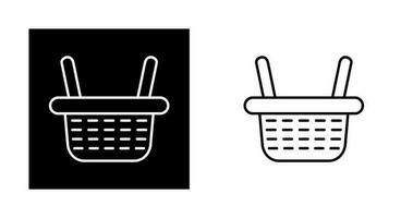 icono de vector de cesta de compras