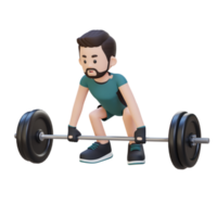 3D Sportsman Character Building Strength and Power with Deadlift Workout png