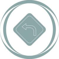 Left Turn Vector Icon