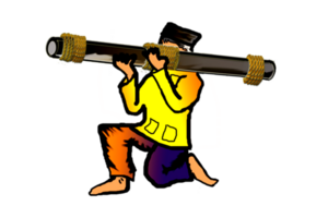 icon logo sticker of Malay bazooka only play for celebration after fasting month png