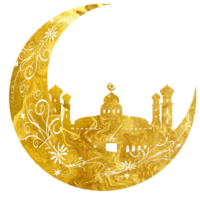 etichetta logo icona moschea e Luna png