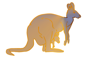 Aufkleber Symbol Logo von Känguru png