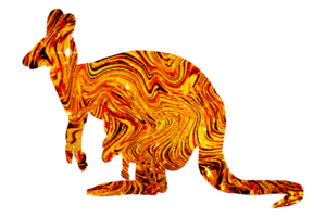 adesivo ícone logotipo do canguru png