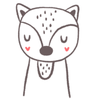 cute fox outline png