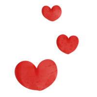 cute heart watercolor png