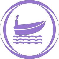 icono de vector de barco de vapor