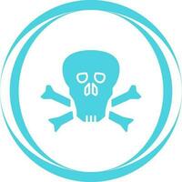 icono de vector de calavera pirata