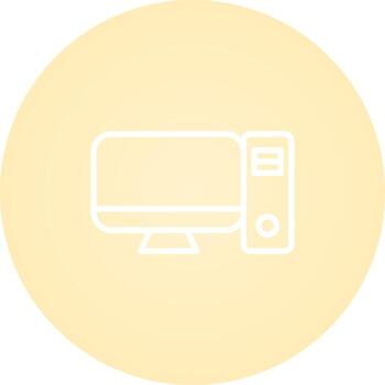 icono de vector de computadora de escritorio