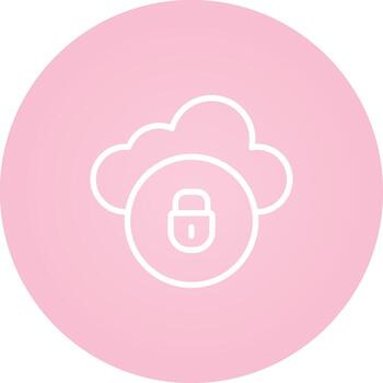 icono de vector de seguridad en la nube