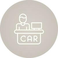 Car Rental Counter Vector Icon