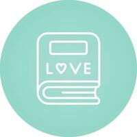 Love story book Vector Icon