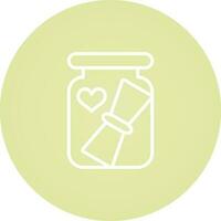 Love letter in a bottle Vector Icon