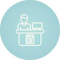 Library Reference Desk Vector Icon