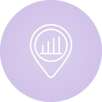 ubicación analítica vector icono