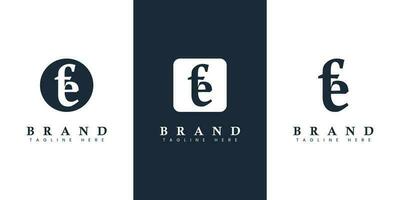 Modern and simple Lowercase FE Letter Logo, suitable for any business with FE or EF initials. vector