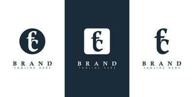 Modern and simple Lowercase FC Letter Logo, suitable for any business with FC or CF initials. vector