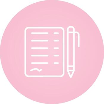 documento firmado vector icono