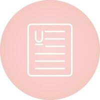 Document Underline Vector Icon