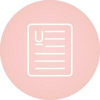 Document Underline Vector Icon