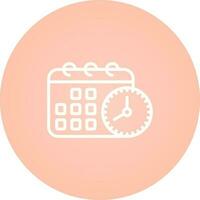 Calendar with clock Vector Icon