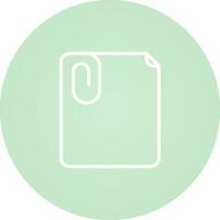 Paperclip with paper Vector Icon