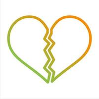 Broken Heart Vector Icon