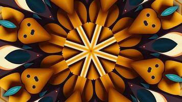 3d Kaleidoskop mandala, abstrakt Hintergrund, schön Kunst bunt Muster, 3d Animation visuell Energie, 3d mandala, Muster Video, nahtlos vj Schleife, bunt Animation Muster Hintergrund 4k Video