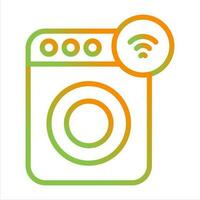 Smart Washing Machine Vector Icon