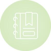 Writing pad with bookmark Vector Icon