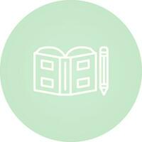 Open book with pen Vector Icon