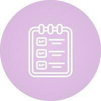 Memo pad with checklist Vector Icon