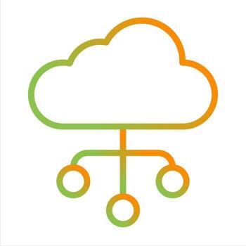 icono de vector de computación en la nube