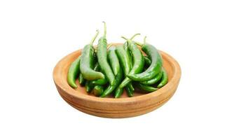 Green Chili Pepper Isolated on White Background photo