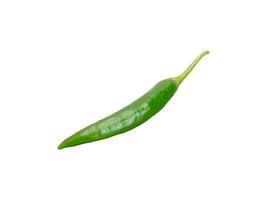 Green Chili Pepper Isolated on White Background photo