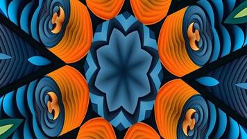3d caleidoscoop mandala, abstract achtergrond, mooi kunst kleurrijk patroon, 3d animatie zichtbaar energie, 3d mandala, patroon video, naadloos vj lus, kleurrijk animatie patroon achtergrond 4k video
