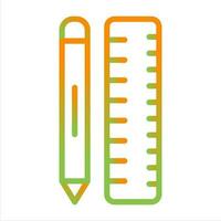 Pencil with Ruler Vector Icon