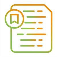 Document Insert Bookmark Vector Icon