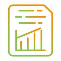 Document Insert Graph Vector Icon