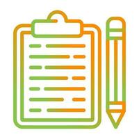 Clipboard with pencil Vector Icon