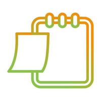 Writing pad with sticky no Vector Icon