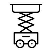 Scissor Lift Vector Icon