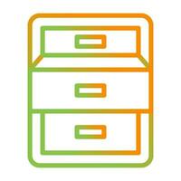 Filing cabinet with open door Vector Icon