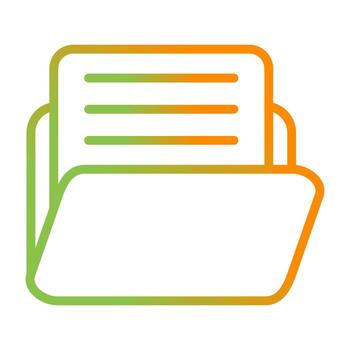 Document with folder Vector Icon