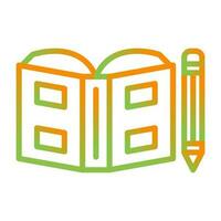 Open book with pen Vector Icon