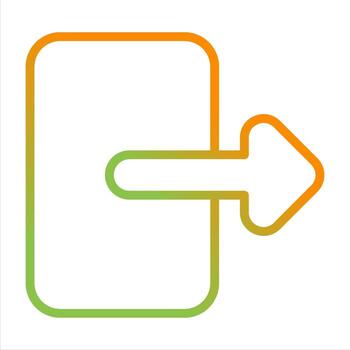 icono de vector de salida