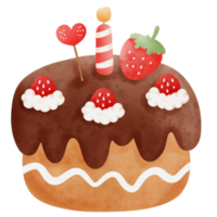 compleanno torta acquerello png